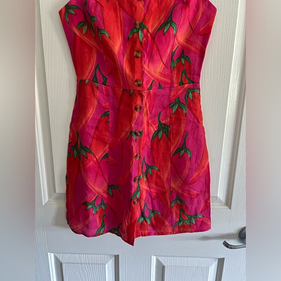Farm Rio Linen Mini Dress XS - Picture 7 of 14